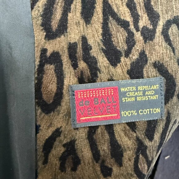 Vintage Women’s Leopard Print De Ball Velvet Double Breasted Overcoat Jackie O - Picture 6 of 8